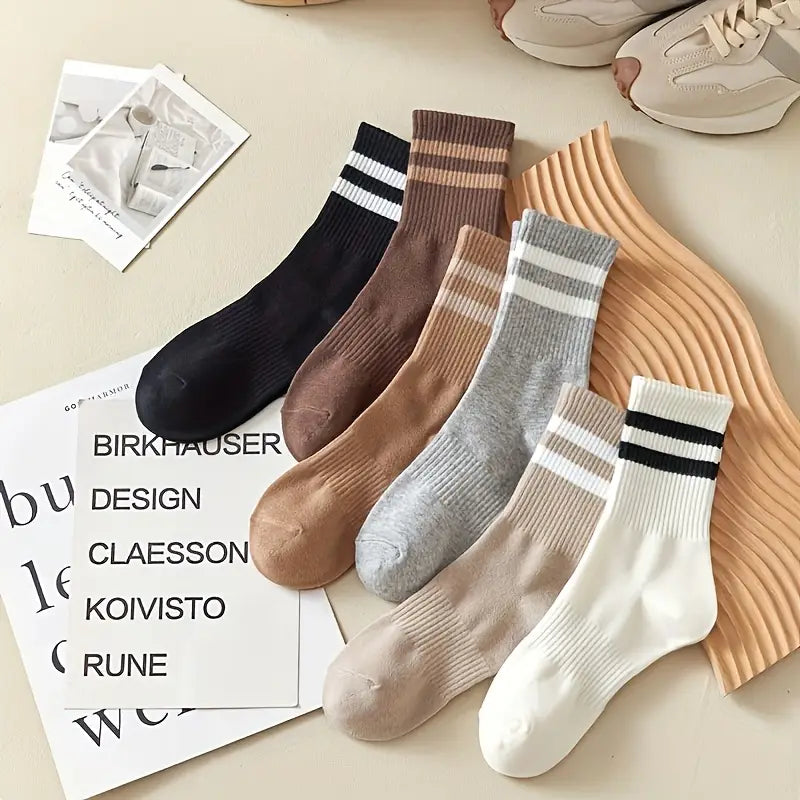 Comfortable Breathable Cotton Daily Socks Multi-Pack for Men Women Durable