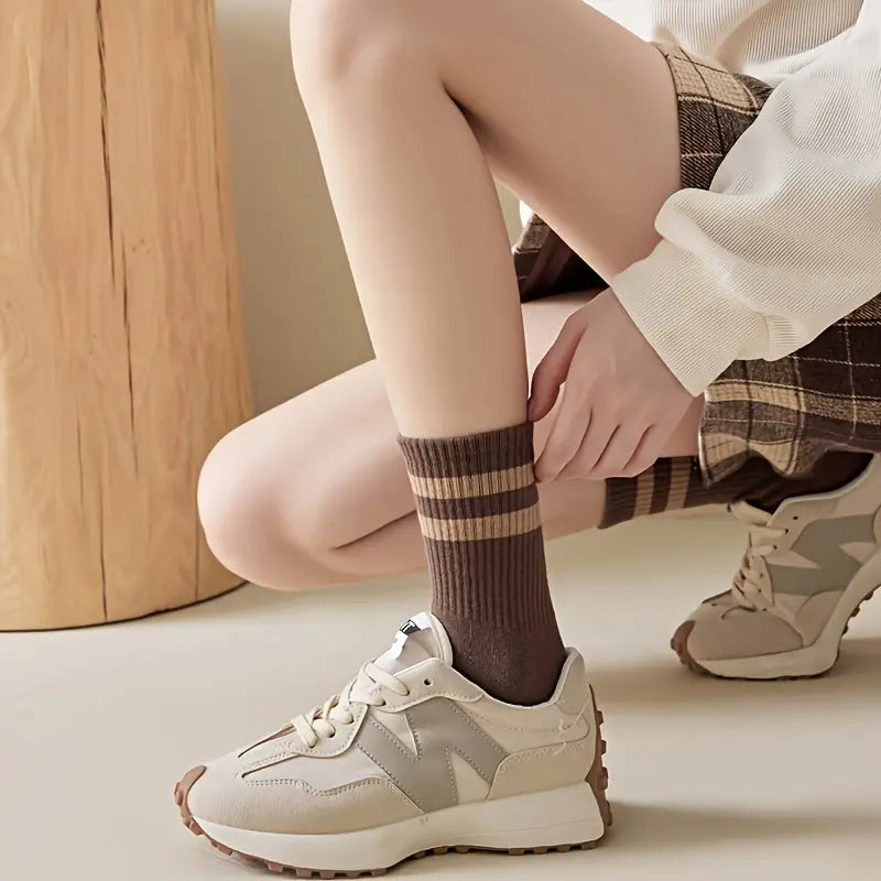 Comfortable Breathable Cotton Daily Socks Multi-Pack for Men Women Durable